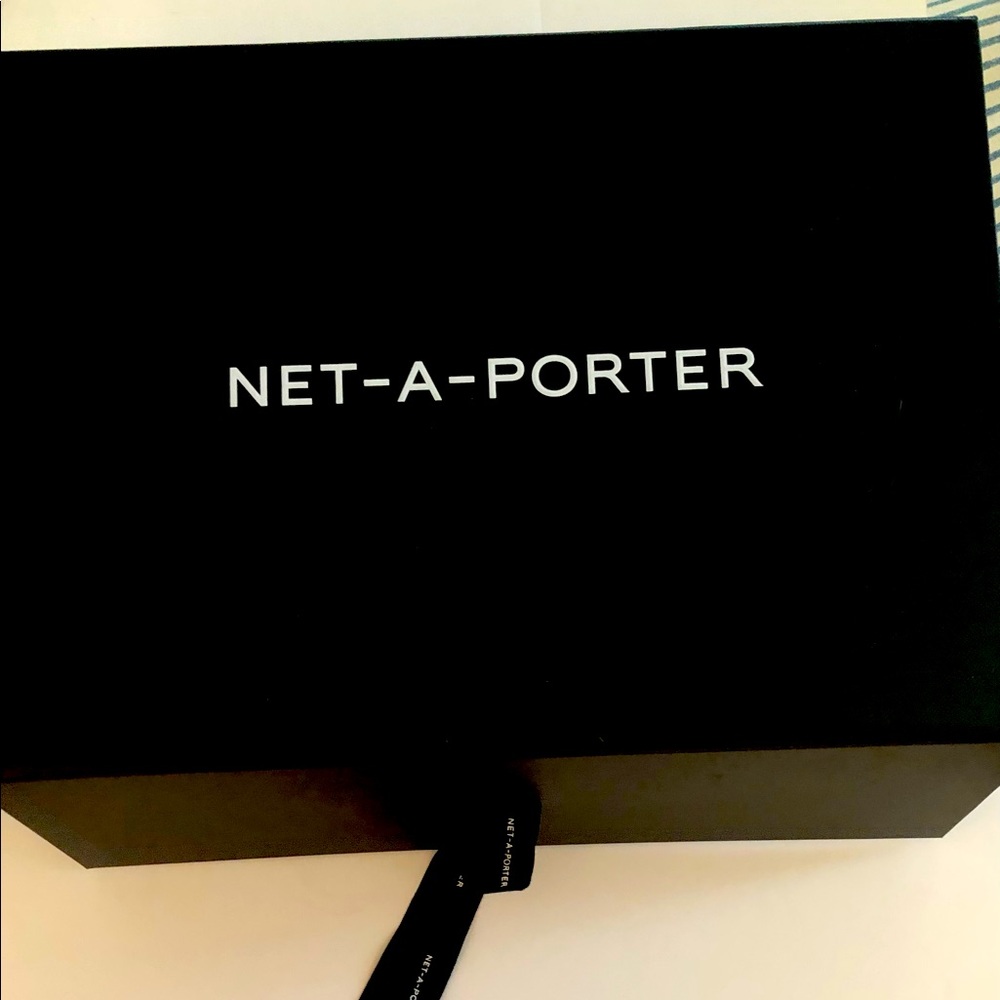 Net-A-Porter hinged box with ribbon closure